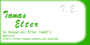 tamas elter business card